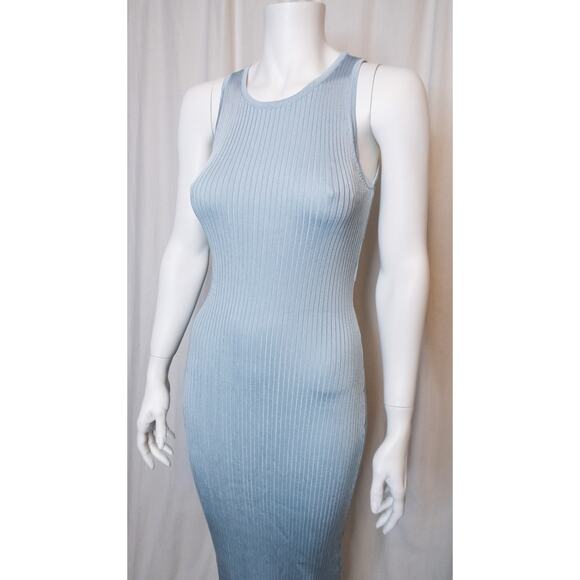 SIGNIFICANT OTHER Sofia Knit Cut-Out Back Midi Dress in Sky Blue NWT US 2 $218 - Picture 5 of 12